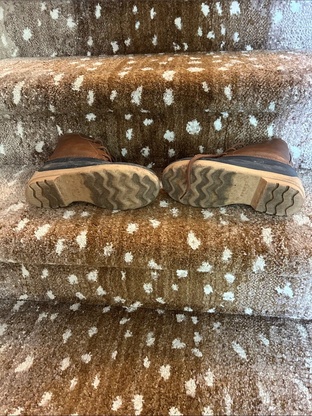 Sperry Brown and Navy Kids Duck Boots Boys 5